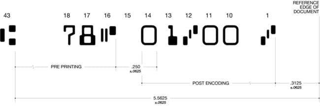 MICR Spacing