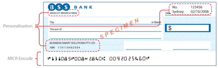 Cheque Personalisation FZA-2155 (BP63)